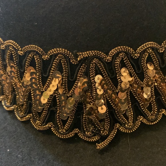 Vintage Wool Cowboy Hat with gold sequins 1940 - Picture 4 of 5